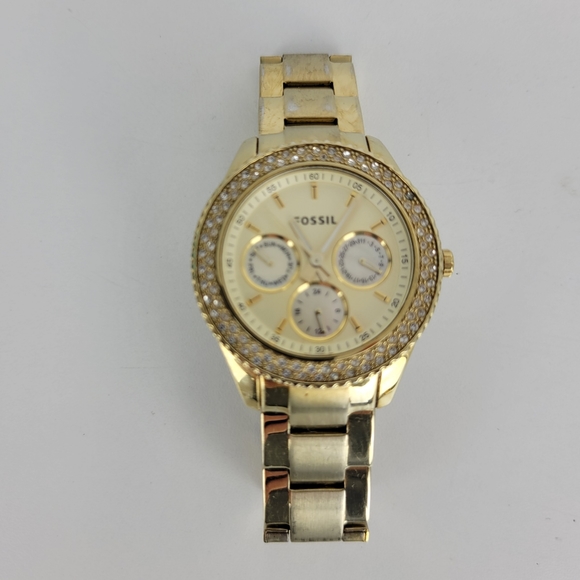 Fossil ES3101 Women's Watch Gold Tone Stainless St - Picture 5 of 12